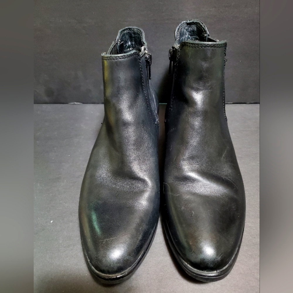 Black Leather Booties